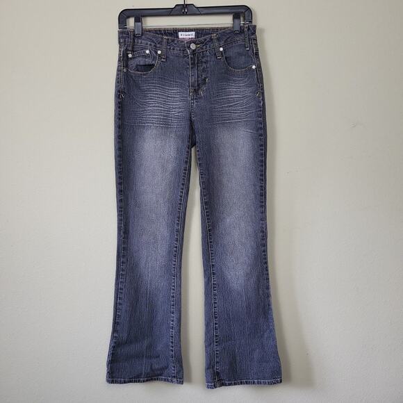 No Boundaries Womens Gray Stretch Regular Fit Low Rise Bootcut Jeans Size 9 - Picture 1 of 10